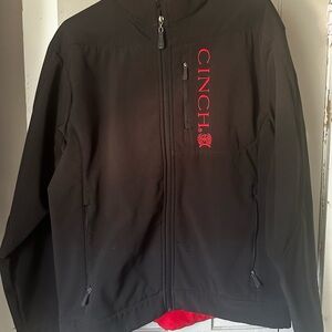 Cinch Men's Black Performance Jacket with Red Details